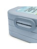 Mr. & Mrs. Panda Bento Box Einhorn Regenbogen Design mit Spruch in Blau Pastell