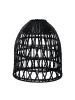 STAR Trading Star Lampenschirm Knute Outdoor 33 cm – Schwarzer Rattan Look, IP44, f