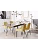 Beliani Esszimmertisch CALIFORNIA in Braun/Schwarz/Gold - (W) 90 x (H) 78 x (L) 160 cm