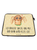 Mr. & Mrs. Panda Laptop Tasche Spinne Agathe Sandwich mit Spruch in Gelb Pastell