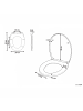Beliani WC-Sitz PAPURI in Schwarz - (W) 37 x (H) 45 x (L) 45 cm
