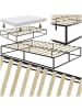 tectake Bett Kyoto Belastbarkeit 250 kg, bodenschonende Kunststoffkappen, schwarz