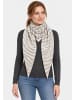 Faera Schal Zebramuster Dreiecksform Spitze Enden in Beige