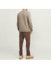 Jack and Jones Strickpullover JJELEO Knit Crew Neck in Beige