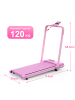 ABRIHOME Laufband in Rosa 2-in-1 klappbar 120 kg mit Neigung für Heimbüro