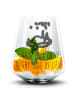 Mr. & Mrs. Panda Longdrinkglas Fuchs Sterne mit Spruch in Transparent