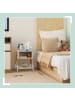 relaxdays Kinder-Nachttisch in Weiß/ Natur - (B)34 x (H)42 x (T)30 cm