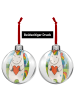 Mr. & Mrs. Panda Christbaumkugel Einhorn Herz Design ohne Spruch in Weiß