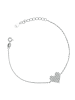 Adeliás Damen Armband aus 925 Silber mit Zirkonia 17+3 cm in silber
