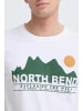 North Bend Rundhalsshirt NBCash in Weiß