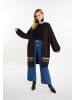 VIRITA Women Cardigan in Braun Mehrfarbig