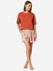 Schiesser Pyjamashorts Mix Relax in orange, rosa