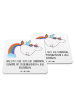 Mr. & Mrs. Panda Drink Coaster Einhorn Fliegendes Pferd mit Spruch in Weiß
