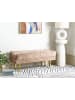 Beliani Bettbank ROSEVILLE in Beige/Gold - (W) 117 x (H) 44 x (L) 40 cm