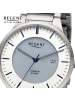 Regent Armbanduhr-Analog silber groß (ca. 40mm) Regent Metallarmband