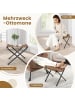 COSTWAY Relaxsessel mit Hocker in Braun