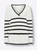 Heine Pullover in schwarz-ecru-geringelt