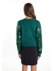 faina Damen Strickjacke Mit Pailletten in Smaragdgrün