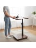 relaxdays Beistelltisch "Industrial" in Braun/ Schwarz - 48–84 cm