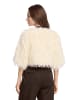 Vera Mont Kunstfell-Jacke mit Fransen in Champagne Sorbet