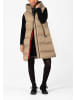 Timezone Puffer-Weste lang Kapuze wasserabweisend ultraleicht in Beige