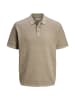 Jack & Jones Poloshirt 'JJEGEORGE KNIT POLO' in beige