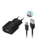 FOREVER Forever TC-01 Ladegerät 1x USB 2A schwarz + microUSB-Kabel