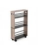 relaxdays Nischenwagen in Grau/ Schwarz - (B)15 x (H)80 x (T)45 cm