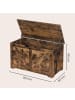 VASAGLE Sitzbank Helan-old in Vintagebraun - (B)40 x (H)46 x (T)80 cm