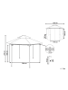 Beliani Pavillon PORTEL in Beige/Schwarz - (W) 350 x (H) 270 x (L) 350 cm