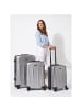 Police New York 4 Rollen Kofferset 3-teilig mit Dehnfalte silver grey