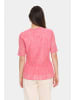 SAINT TROPEZ Kurzarm-Bluse ZannaSZ Gerade Passform in Fruit Dove