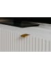 Furn.Design TV-Lowboard weiß, Gold 179 cm, TV Unterteil mit Soft-Close und 3D Struktur