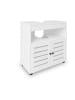 relaxdays Waschbeckenunterschrank in Weiß - (B)60 x (H)63 x (T)30 cm