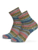 normani 2 Paar Gestrickte Wollsocken Bunt-geringelt in Multicolor