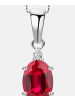 Diamant L'éternel Halskette mit Anhänger 585 Weißgold 0.83 Karat Diamant mit Rubin