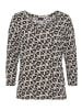 Laura Scott Print-Shirt in camel-schwar