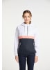 DreiMaster Maritim Colorblock Schlupfjacke in Weiss Nachtblau