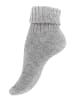 Cotton Prime® 2 Paar Wollsocken Alpaka Socken mit Umschlag in hellgrau/beige