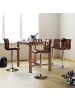 home24 Barhocker Fitzgerald in Antikbraun / Chrom