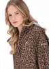 Schmuddelwedda Women Coat in dark beige black leo