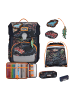 Scout Scout Neo Schulranzen-Set 5 teilig Safety Light Flames