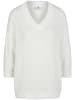 PETER HAHN Strick-V-Pullover Cotton in weiss