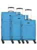 D&N Travel Line 9204 4 Rollen Kofferset 3-teilig in blau