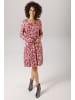 Aniston CASUAL A-Linien-Kleid in rosa-rot-malve-ocker-oliv-grün-weiß