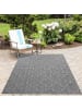 KADIMA DESIGN Teppich Outdoor Flachgewebe Skandi-Muster Polypropylen Balkon in Grau