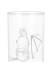 Mr. & Mrs. Panda Blümchentailglas Fledermaus Sitzen mit Spruch in Transparent