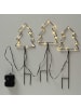 AltoBelli Gartenstab TANNE 3 Tannenbäume mit LED-Licht 40x13 cm
