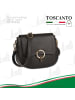Toscanto Leder Umhängetasche Toscanto Tasche schwarz ca. 23cm