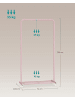 SONGMICS Kleiderständer Pataye in Rosa - (B)74 x (H)158.3 x (T)40.6 cm